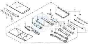 VFR750F drawing TOOLS (VFR750FL/FM/FN/FP)