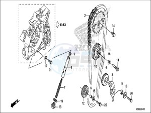 CRF125FBH Europe Direct - (ED) drawing CAM CHAIN/TENSIONER