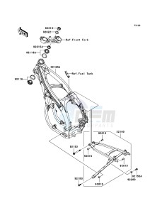 KX450F KX450D7F EU drawing Frame