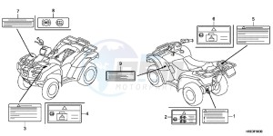 TRX500FMC ED drawing CAUTION LABEL