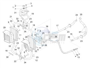 GTS 300 HPE 4T-4V IE ABS E4 (NAFTA) drawing Cooling system