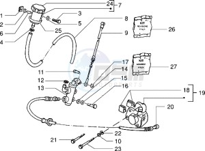 FREE FL 50 drawing Front brake cylinder - Brake caliper (disk brake version)