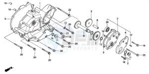 TRX300FW FOURTRAX 300 4X4 drawing LEFT CRANKCASE COVER (2)