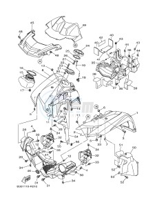 YFM700FWA YFM70GDXG GRIZZLY 700 (B303) drawing FRONT FENDER