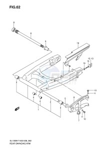 DL1000 (E3-E28) V-Strom drawing REAR SWINGING ARM