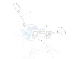 GTS 300 HPE 4T-4V IE ABS E4 (EMEA) drawing Driving mirror/s