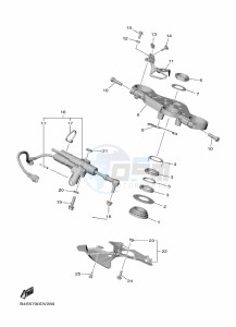 YZF1000D YZF-R1M (B4S6) drawing STEERING