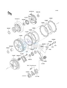 KLF 300 B [BAYOU 300] (B10-B14) [BAYOU 300] drawing CLUTCH