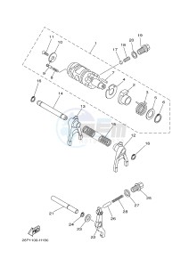 YFM700FWAD YFM700PF GRIZZLY 700 EPS (B383) drawing SHIFT CAM & FORK