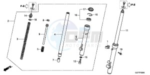 CRF70FC drawing FRONT FORK