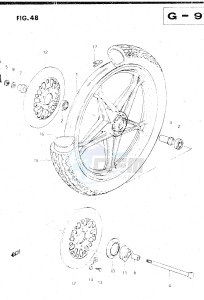 GS500E (Z-D) drawing FRONT WHEEL