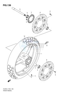 DL650 (E2) V-Strom drawing FRONT WHEEL (DL650AL1 E2)