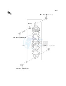 EX 500 D [NINJA 500R] (D6F-D9F) D7F drawing SHOCK ABSORBER-- S- -