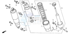 VT1100C SHADOW drawing REAR CUSHION