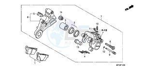 CB600FC drawing REAR BRAKE CALIPER (CB600F/ F3)