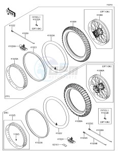 KLX450R KLX450AJF EU drawing Tires