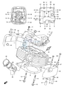 VL1500 (E2) drawing CYLINDER HEAD (REAR)