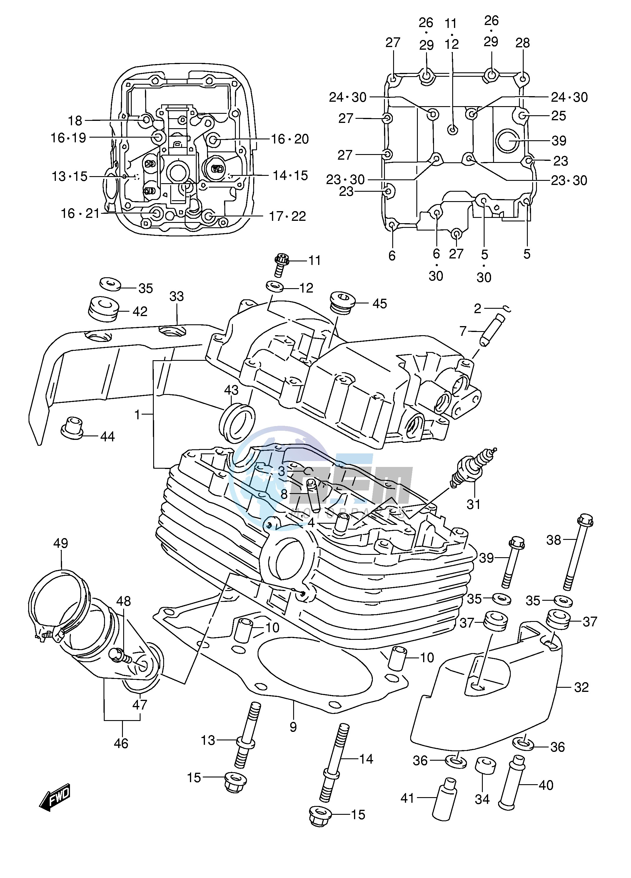 CYLINDER HEAD (REAR)