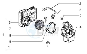 Ciao 50 Euro 1 drawing Carburettor - Air cleaner