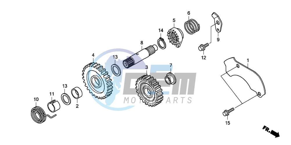 KICK STARTER SPINDLE