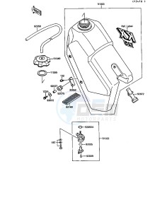 KX 125 G [KX125] (G1) [KX125] drawing FUEL TANK