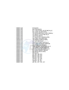 VX800 (E28) drawing * COLOR CHART *