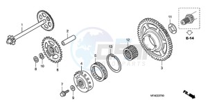 CBF1000TA France - (F / ABS CMF) drawing STARTING CLUTCH