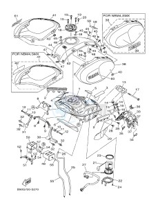 MTM850 MTM-850 XSR900 (B90L) drawing FUEL TANK