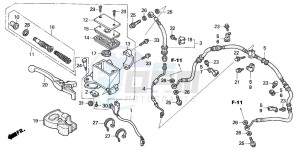 TRX450R drawing FR. BRAKE MASTER CYLINDER