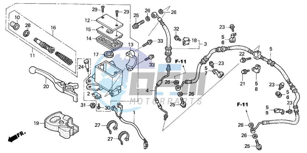 FR. BRAKE MASTER CYLINDER