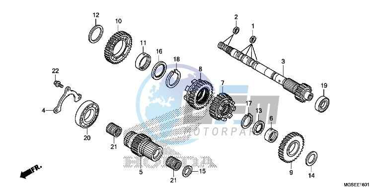 TRANSMISSION (NC700SD) (MAINSHAFT)