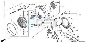 VT750CA9 KO / MK ST drawing HEADLIGHT