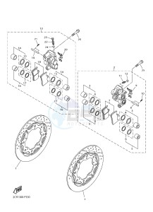 YZF-R1 998 R1 (2CRJ 2CRK) drawing FRONT BRAKE CALIPER