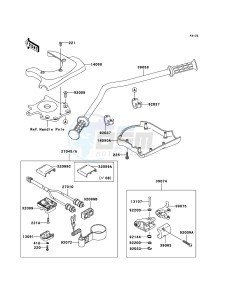 JET SKI 800 SX-R JS800A8F FR drawing Handlebar