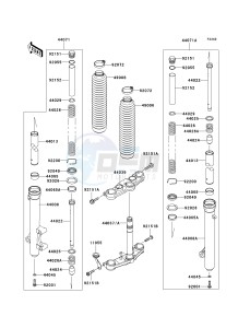 KLX 140 A [KLX140] (A8F-A9FA) A9FA drawing FRONT FORK