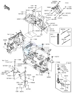 BRUTE FORCE 750 4x4i EPS KVF750GGF EU drawing Frame Fittings