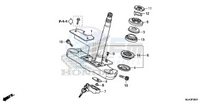 VT750C2SD UK - (E) drawing STEERING STEM (VT750C2S/S)