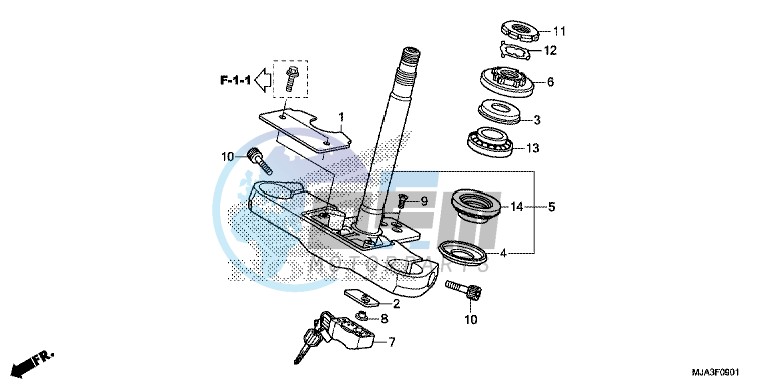 STEERING STEM (VT750C2S/S)