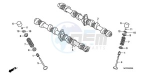 CB1300S9 Australia - (U / BCT MME TWO) drawing CAMSHAFT/VALVE