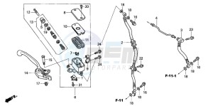 CBR1100XX SUPER BLACKBIRD drawing FR. BRAKE MASTER CYLINDER