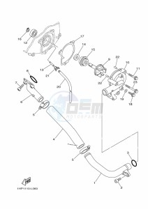 YFM700FWBD YFM7NKPXK (B5KD) drawing WATER PUMP