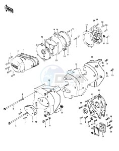 KZ 1000 C [POLICE 1000] (C1-C1A) [POLICE 1000] drawing ENGINE COVERS -- 78 C1_C1A- -