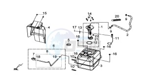 JOYMAX 250i drawing FUEL TANK - FUEL CUT