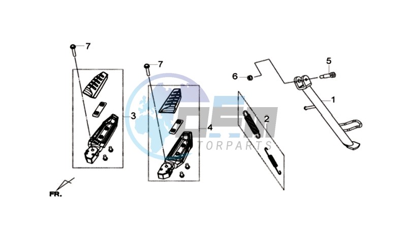 SIDE STAND - R-L  STEP BAR