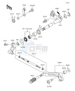 Z1000 ABS ZR1000GEF FR GB XX (EU ME A(FRICA) drawing Gear Change Mechanism