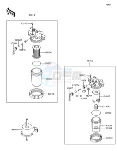 MULE PRO-DXT KAF1000BHF EU drawing Fuel Filter