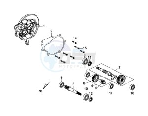 HD 2 125i drawing CRANKCASE - DRIVE SHAFT