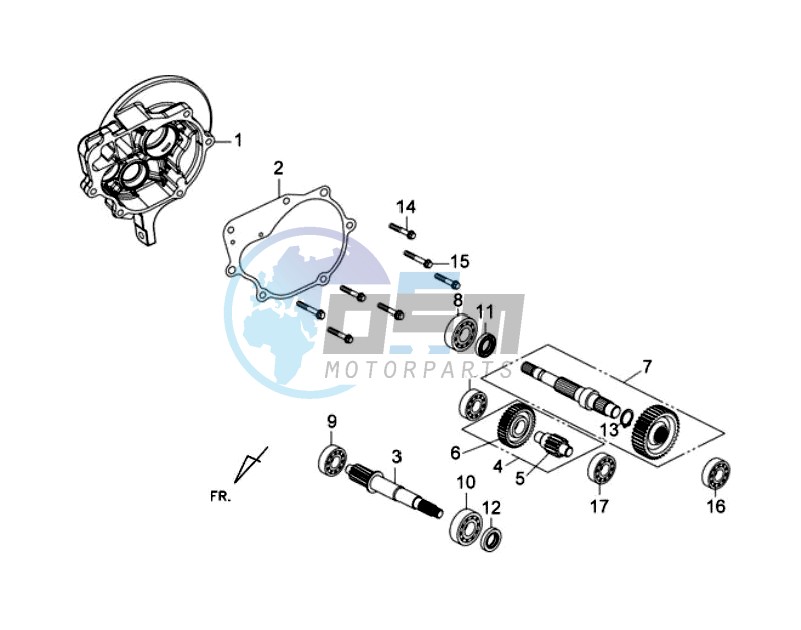 CRANKCASE - DRIVE SHAFT