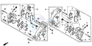 GL1500A GOLDWING ASPENCADE drawing FRONT BRAKE CALIPER