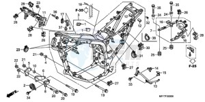 XL700VA9 UK - (E / ABS MKH SPC) drawing FRAME BODY